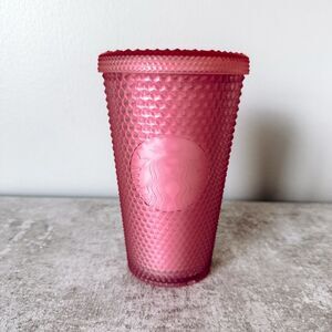 Starbucks Pink Studded 16oz Plastic Reusable Cup